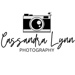 Logo of Cassandra Lynn Photography. Text with a graphic of a camera.