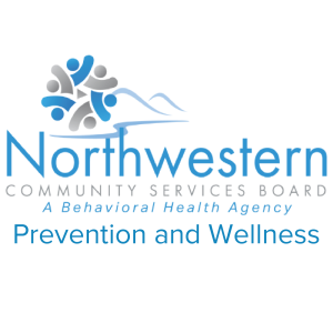 Logo for Northwestern Community Services Board. Text reads, "A behavioral health agency. Prevention and Wellness."